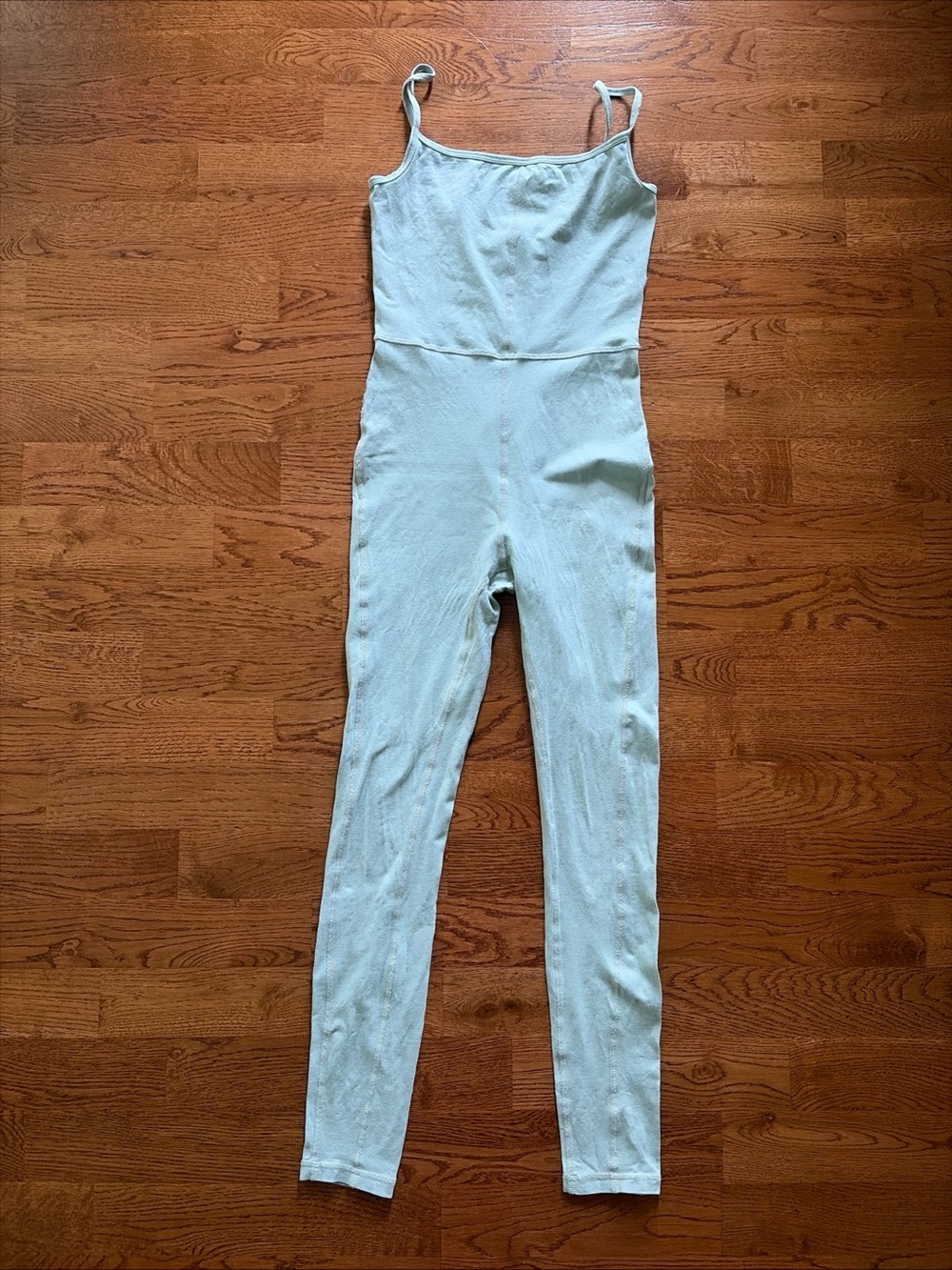 Aritzia Wilfred Divinity Jumpsuit Bodysuit Leggings Cami Scoop Back Sage Green